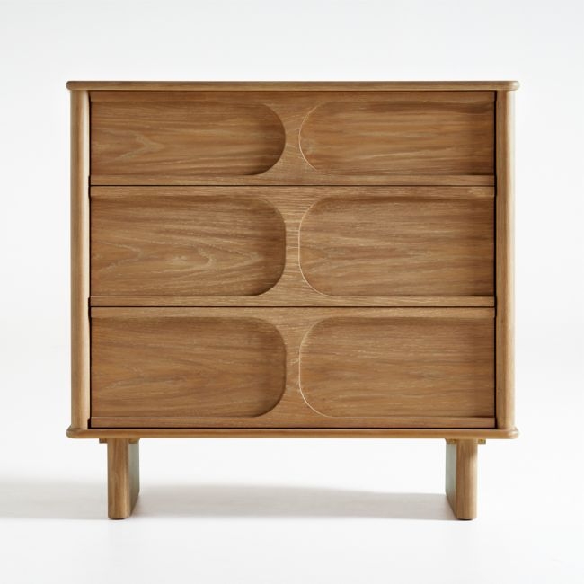 Wes 3-Drawer Wood Dresser - Image 0