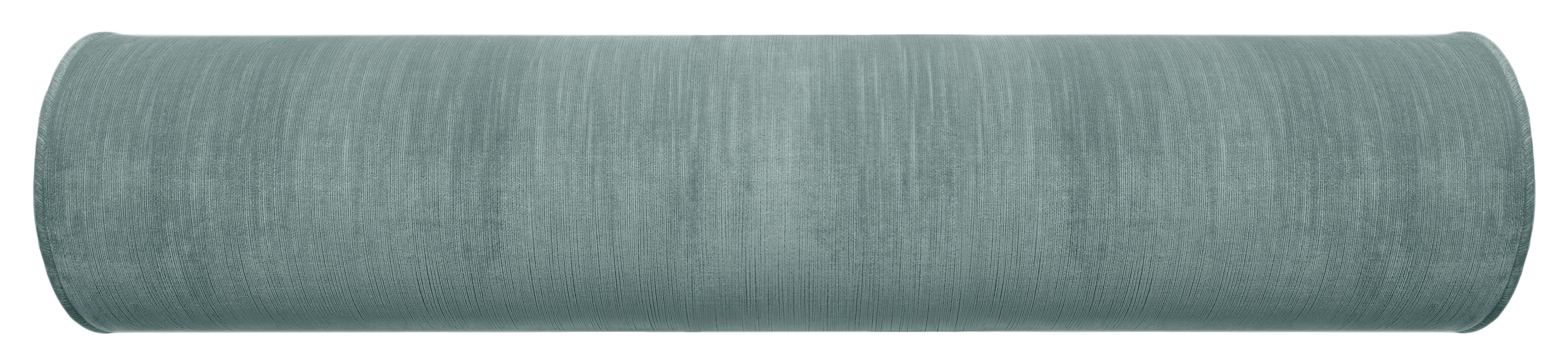 THE BOLSTER :: STRIE VELVET // CERULEAN BLUE - BY THE YARD - Image 2
