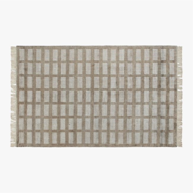 Alize Handloomed Light Brown Viscose Area Rug 5'x8' - Image 0