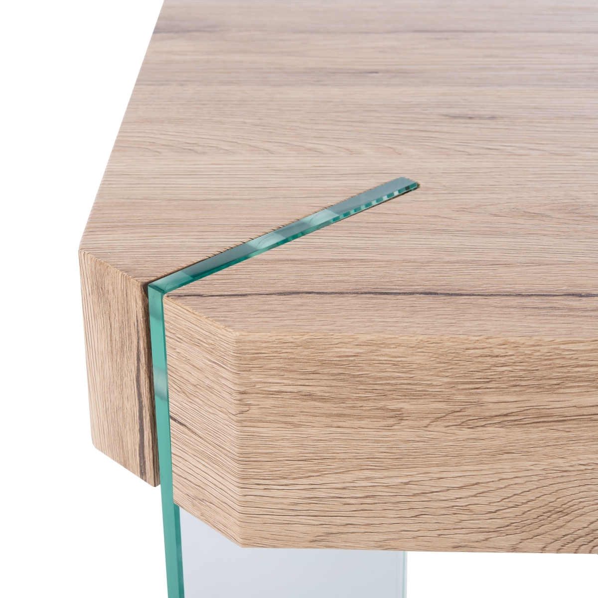 Katelyn Coffee Table - Natural / Glass - Safavieh - Image 2