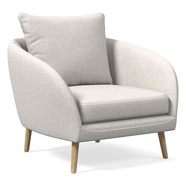 Hanna Chair, Performance Coastal Linen, Stone White, Almond - Image 0