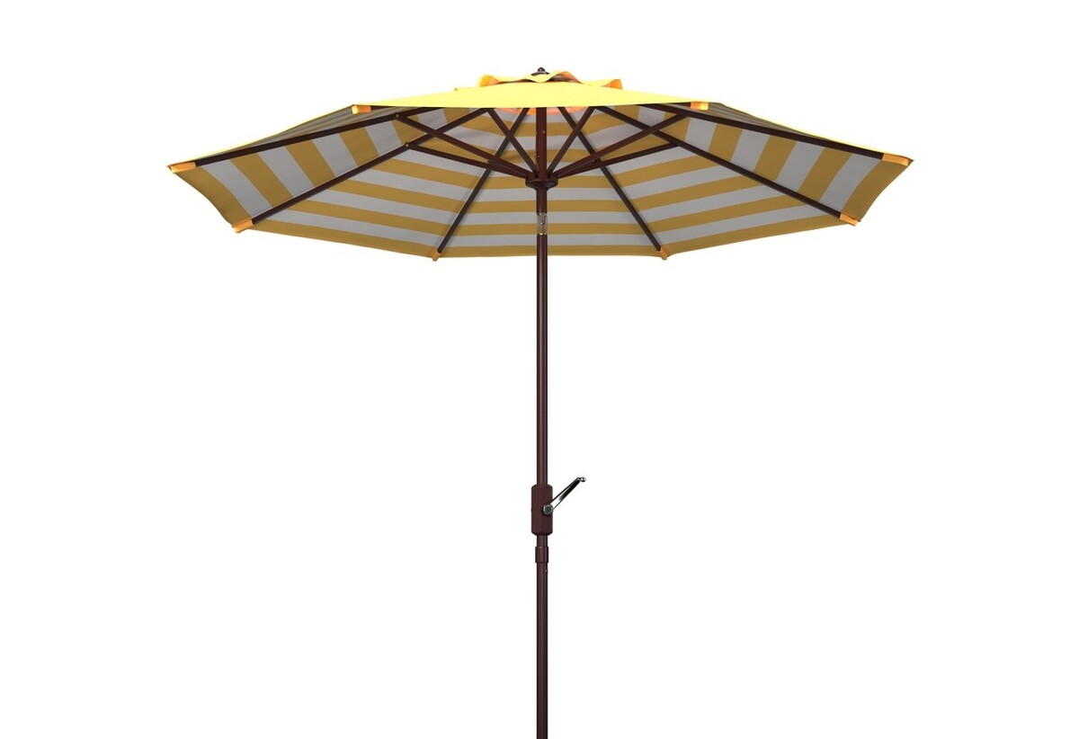 Tiana 9Ft Crank Umbrella - Yellow - Safavieh - Image 0
