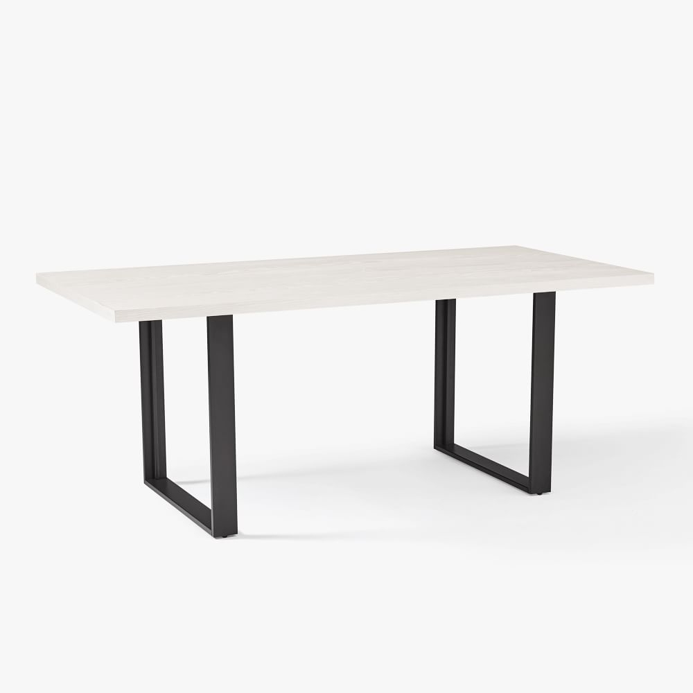 Tompkins Industrial 74" Dining Table, Winter Wood, Dark Bronze - Image 0