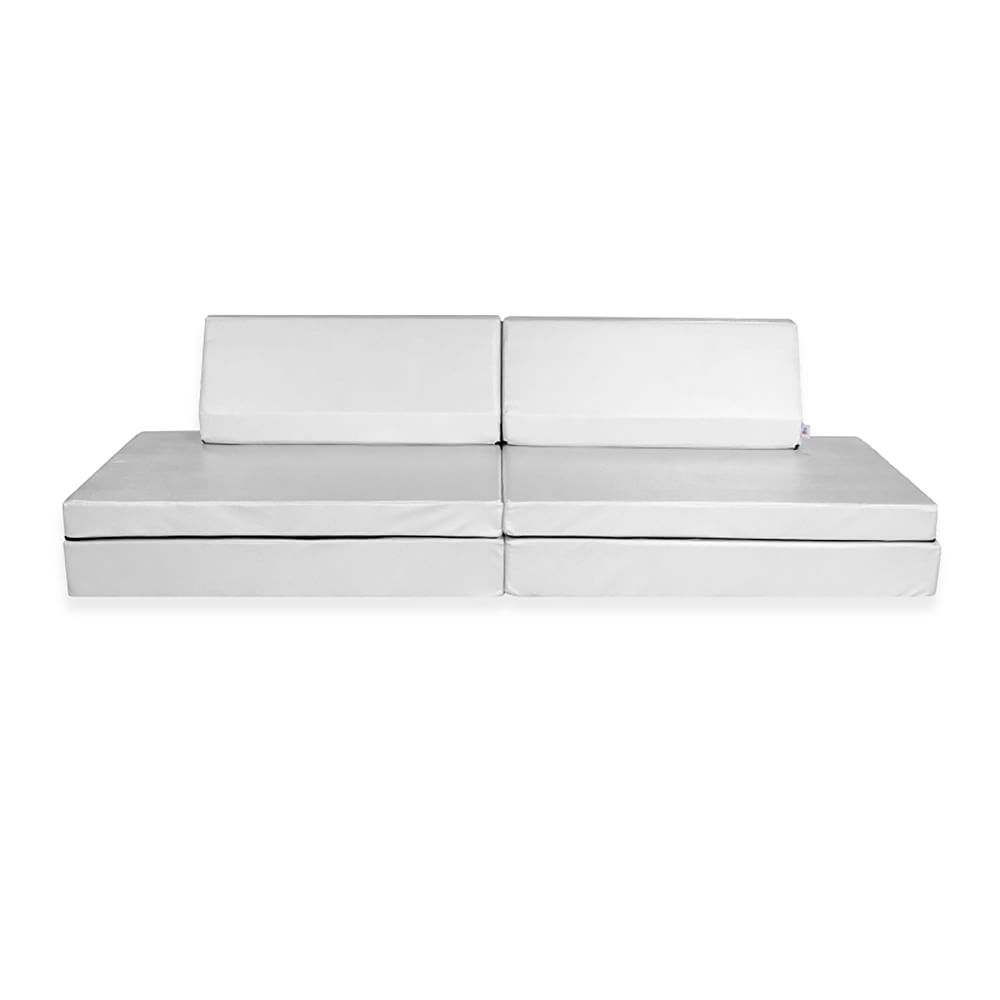 Foamnasium Blocksy Kids Couch, Gull Gray, WE Kids - Image 0