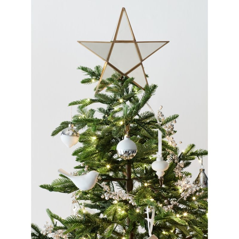 White Wood Bird Christmas Tree Ornament Clip, Set of 4 - Image 1