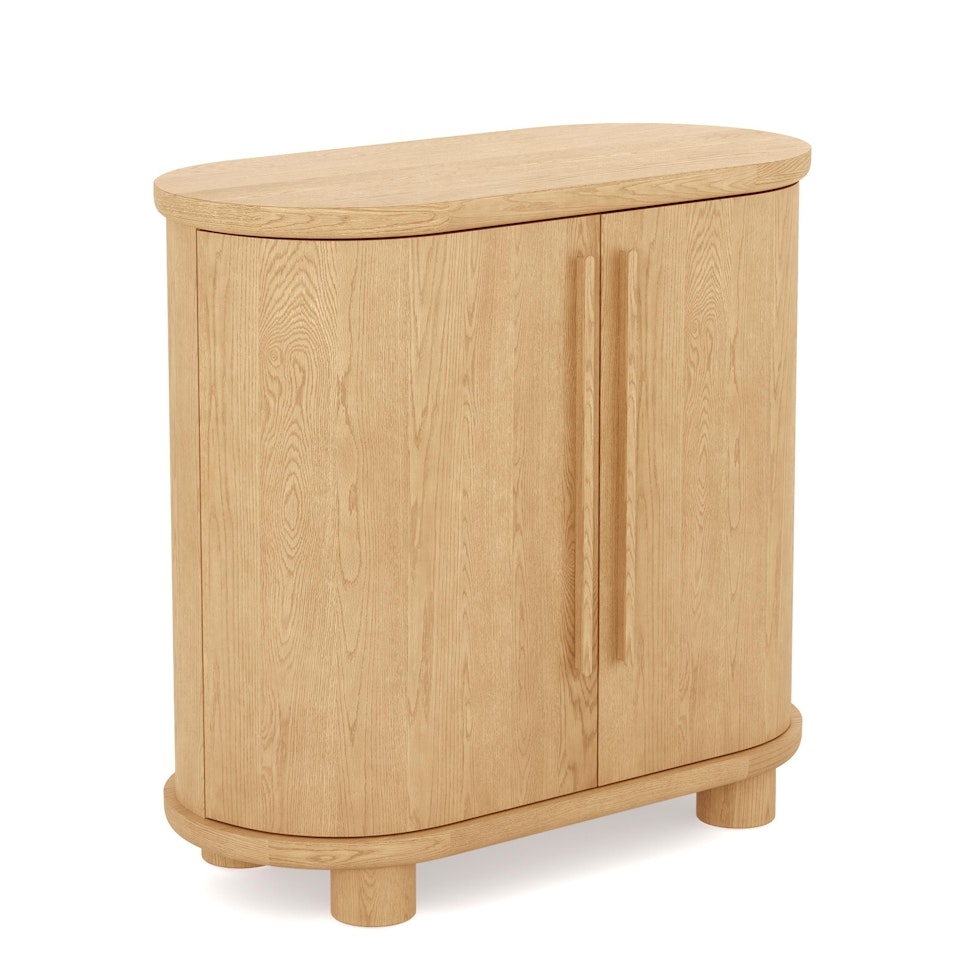 Jens 38" Bar Cabinet - White Oak - Image 0