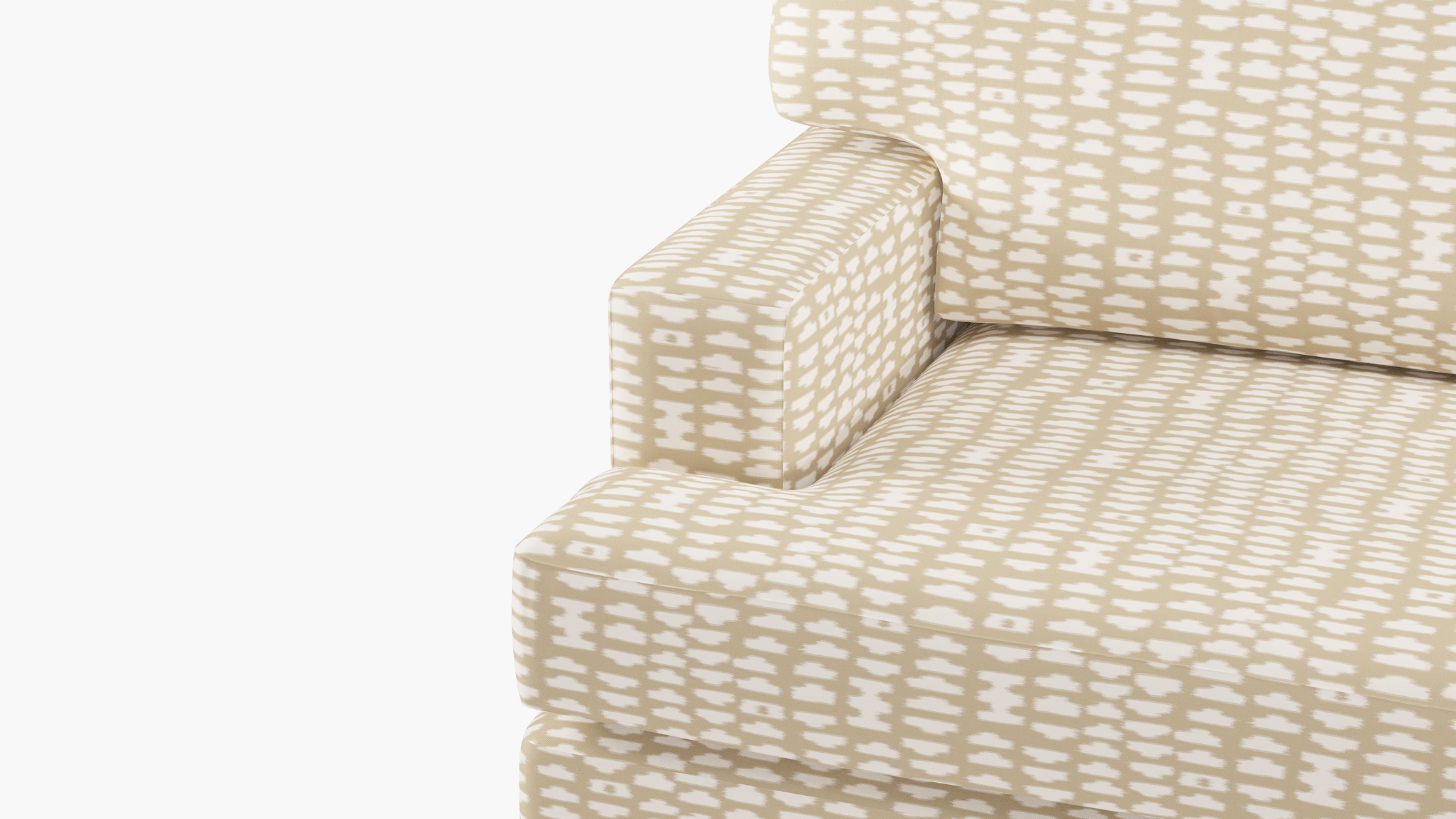 Classic Sofa, Sand Odalisque, Espresso with Antique Brass Caster - Image 5