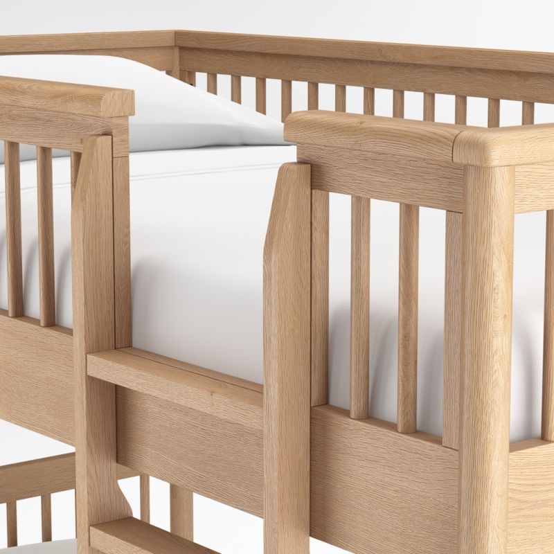 Bodie Natural Oak Wood Kids Twin Storage Bunk Bed - Image 5