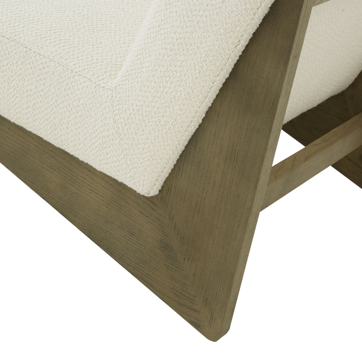 Nelly Scandinavian Accent Chair - Ivory/Light Grey - Image 2