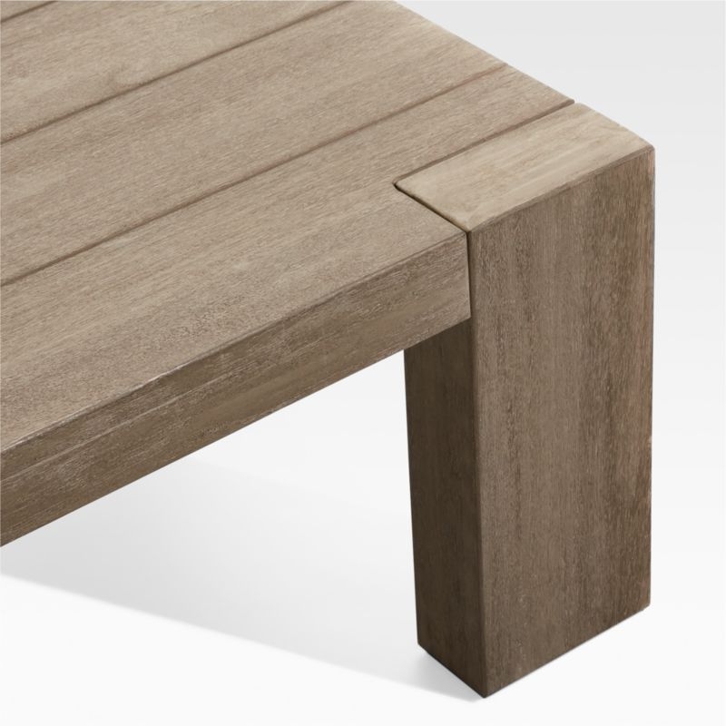 Ashore Grey Solid Mahogany Wood Outdoor Coffee Table - Image 2