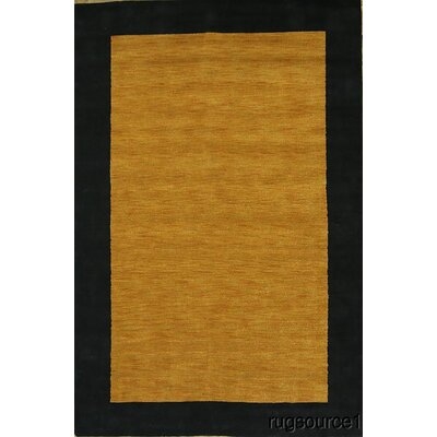 One-of-a-Kind Nathanson Hand-Knotted 2010s Gabbeh Rust 6'5" x 9'10" Wool Area Rug - Image 0