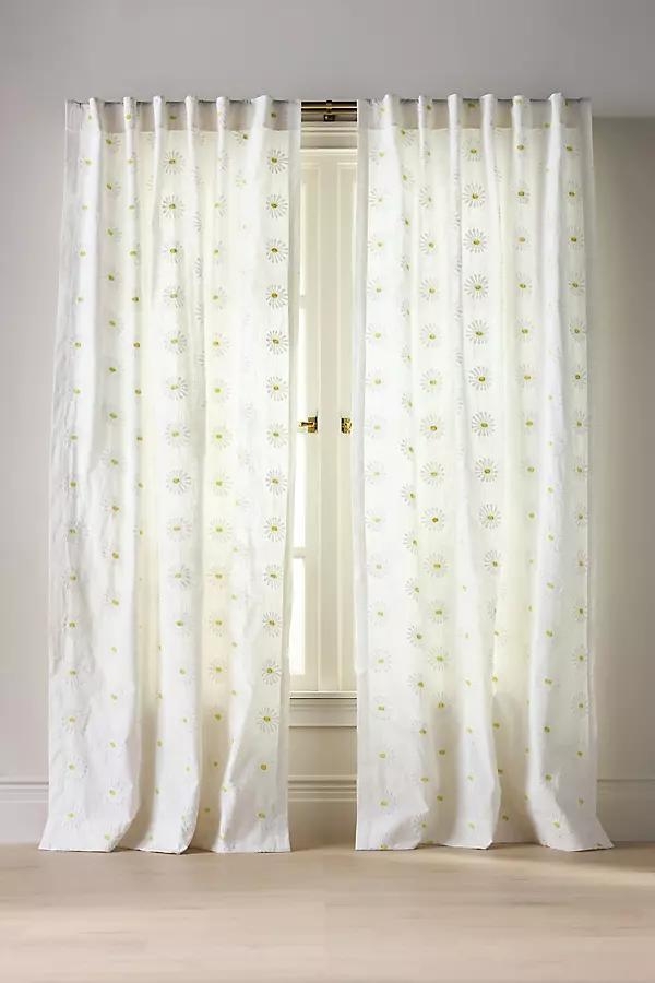Lotte Cotton Embroidered Daisy Curtain - Image 0
