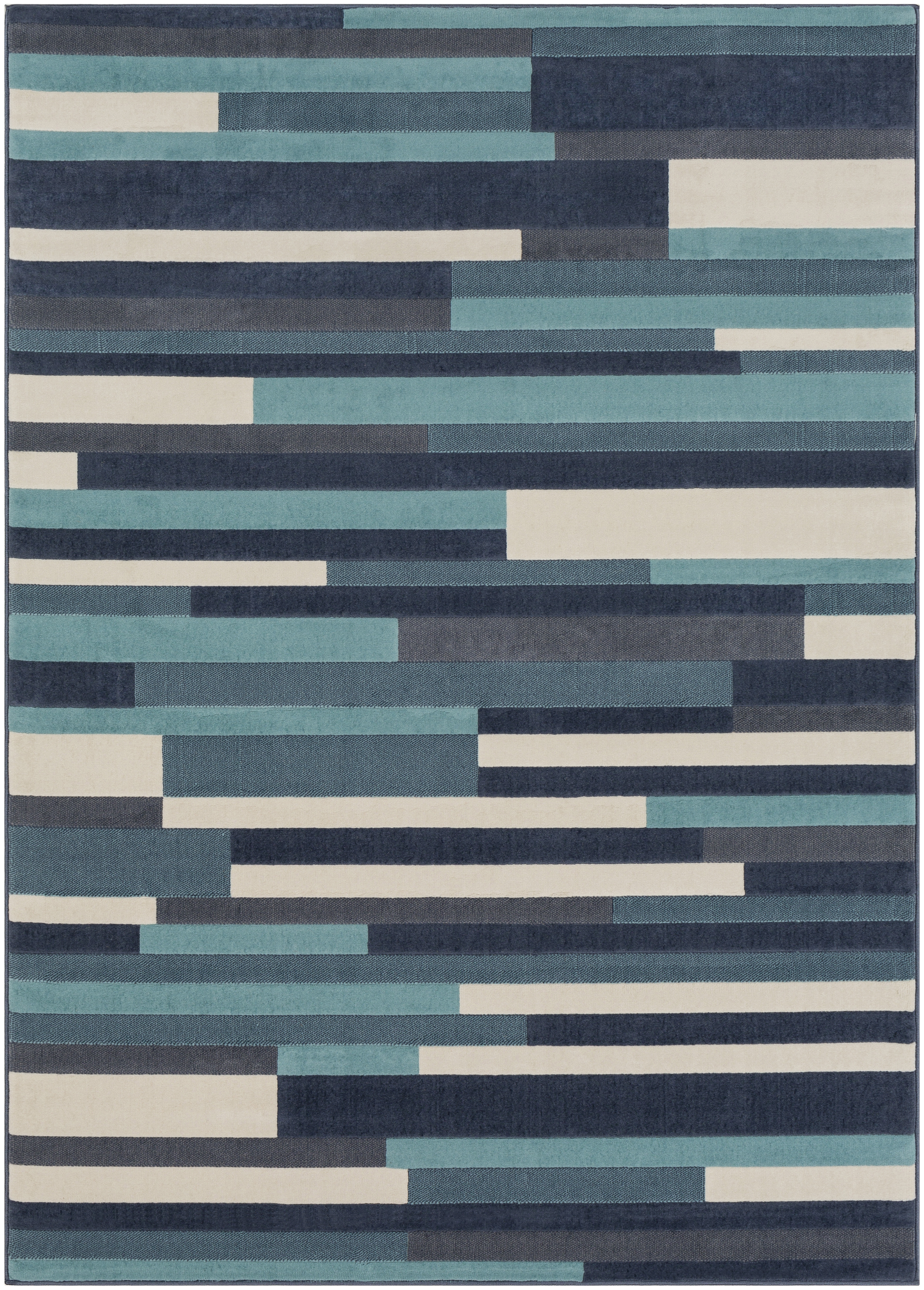City Blue Indoor 2' x 2'11" Machine Woven Rug - Image 0