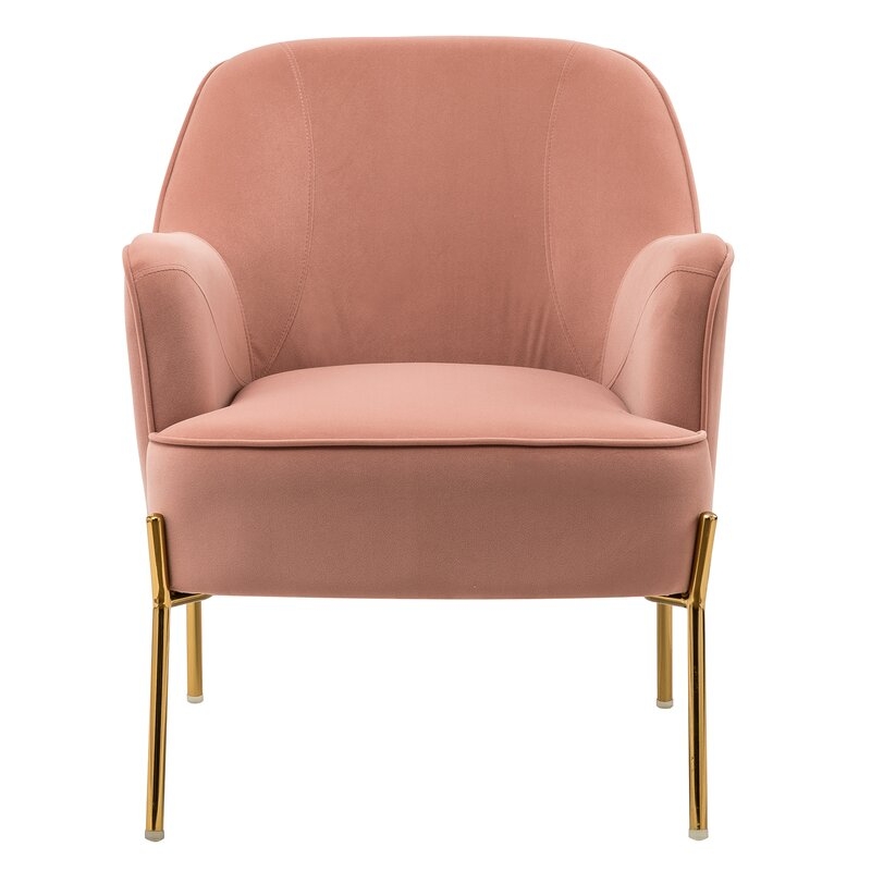 Dallin 28" Wide Velvet Armchair, Pink - Image 2