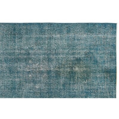One-of-a-Kind Hand-Knotted 1960s Turkish Blue 3'10" x 6'8" Area Rug - Image 0