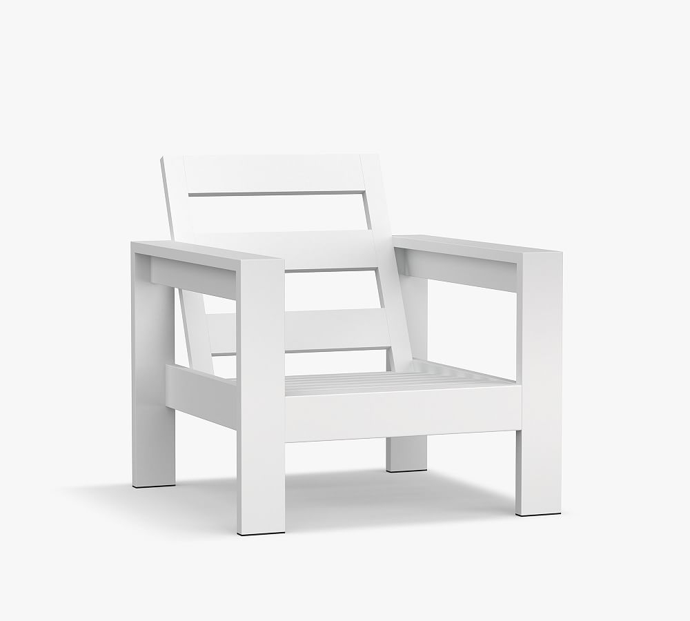 Malibu Metal Lounge Chair Frame, White - Image 0