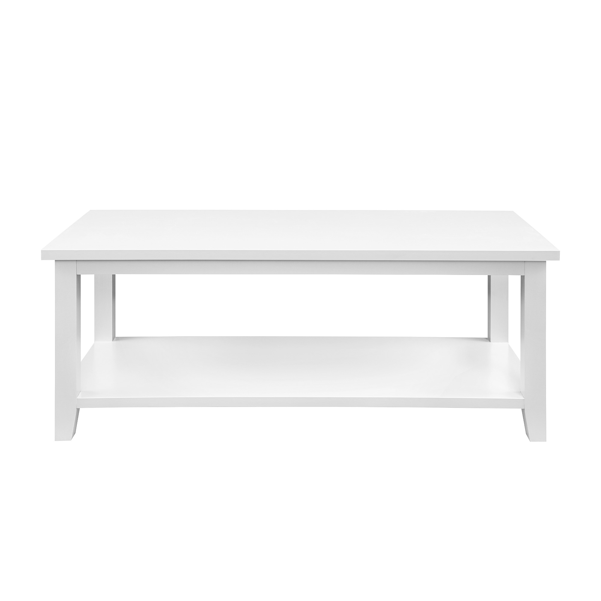 48" Wood Coffee Table - Solid White - Image 1