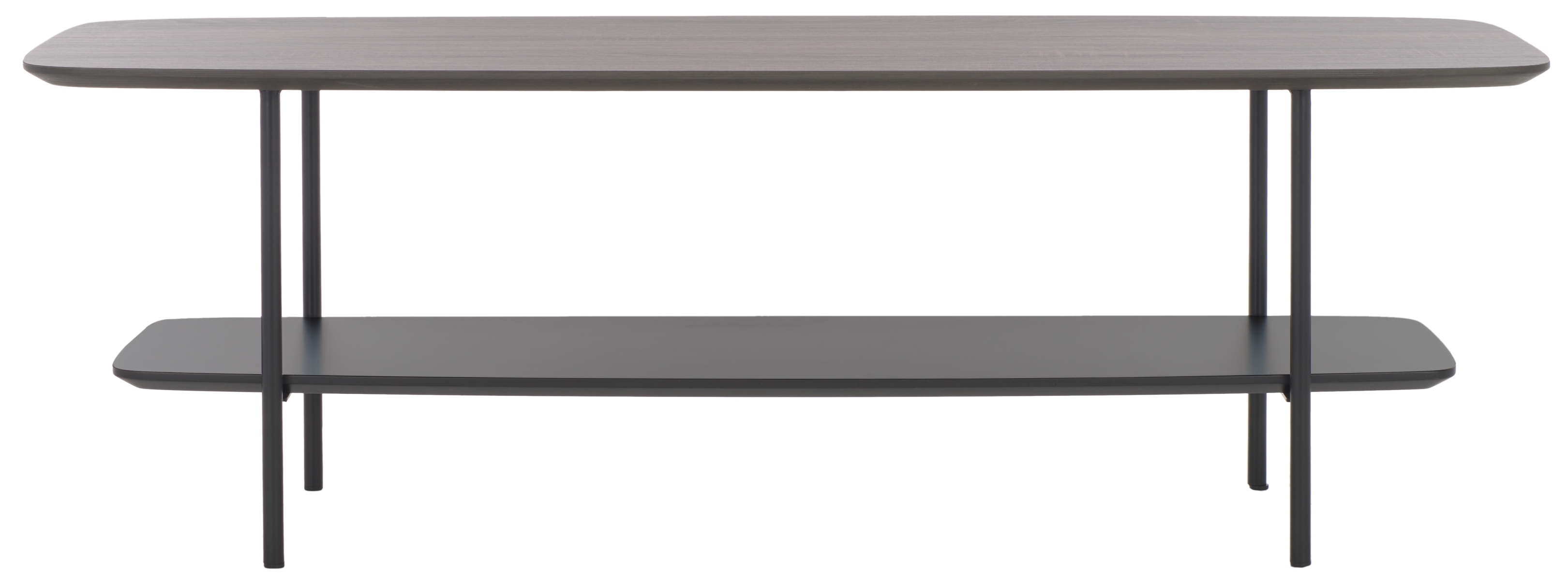 Kayleigh Coffee Table - Dark Grey Oak / Matte Black - Safavieh - Image 0
