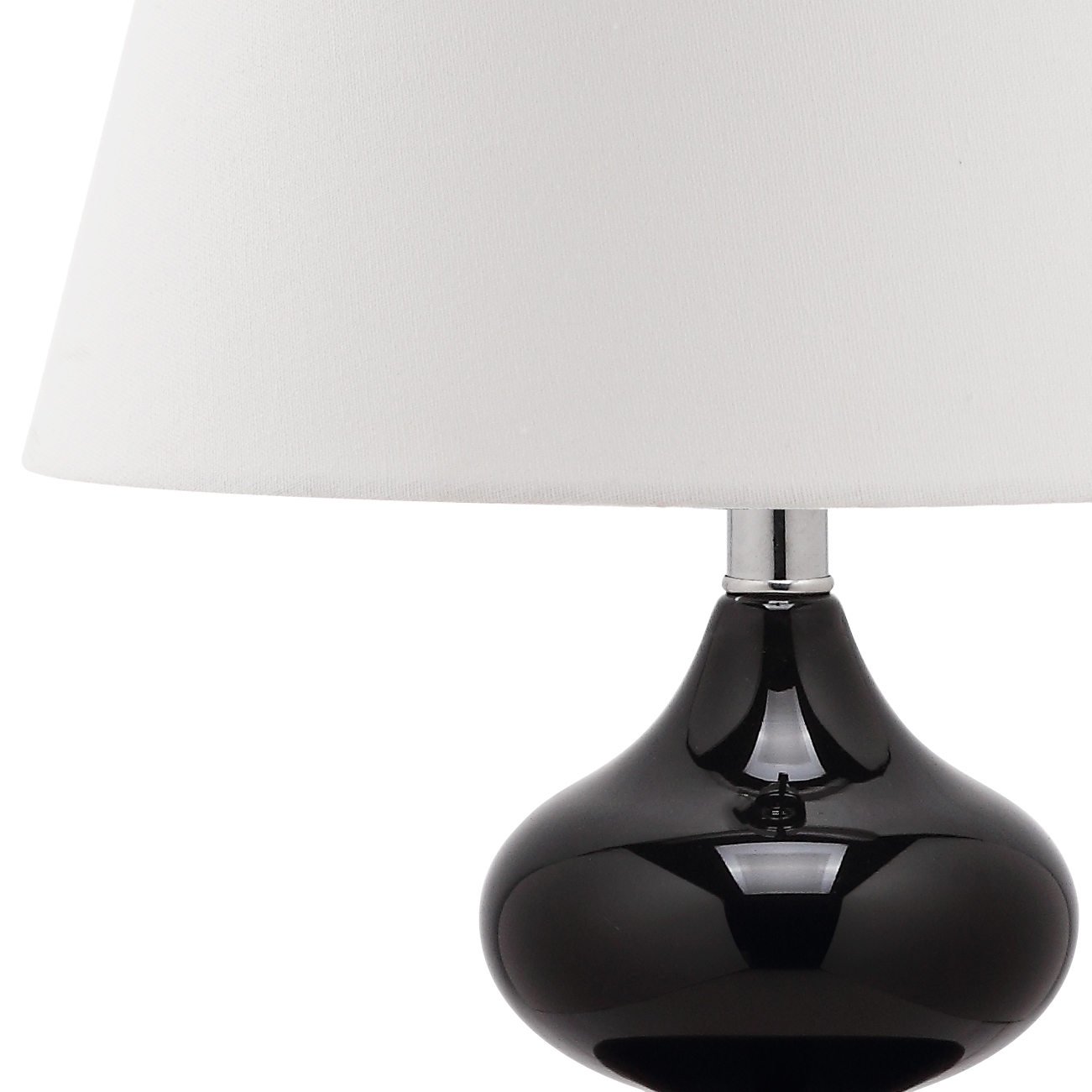 Eva 24-Inch H Double Gourd Glass Table Lamp - Black - Safavieh - Image 2