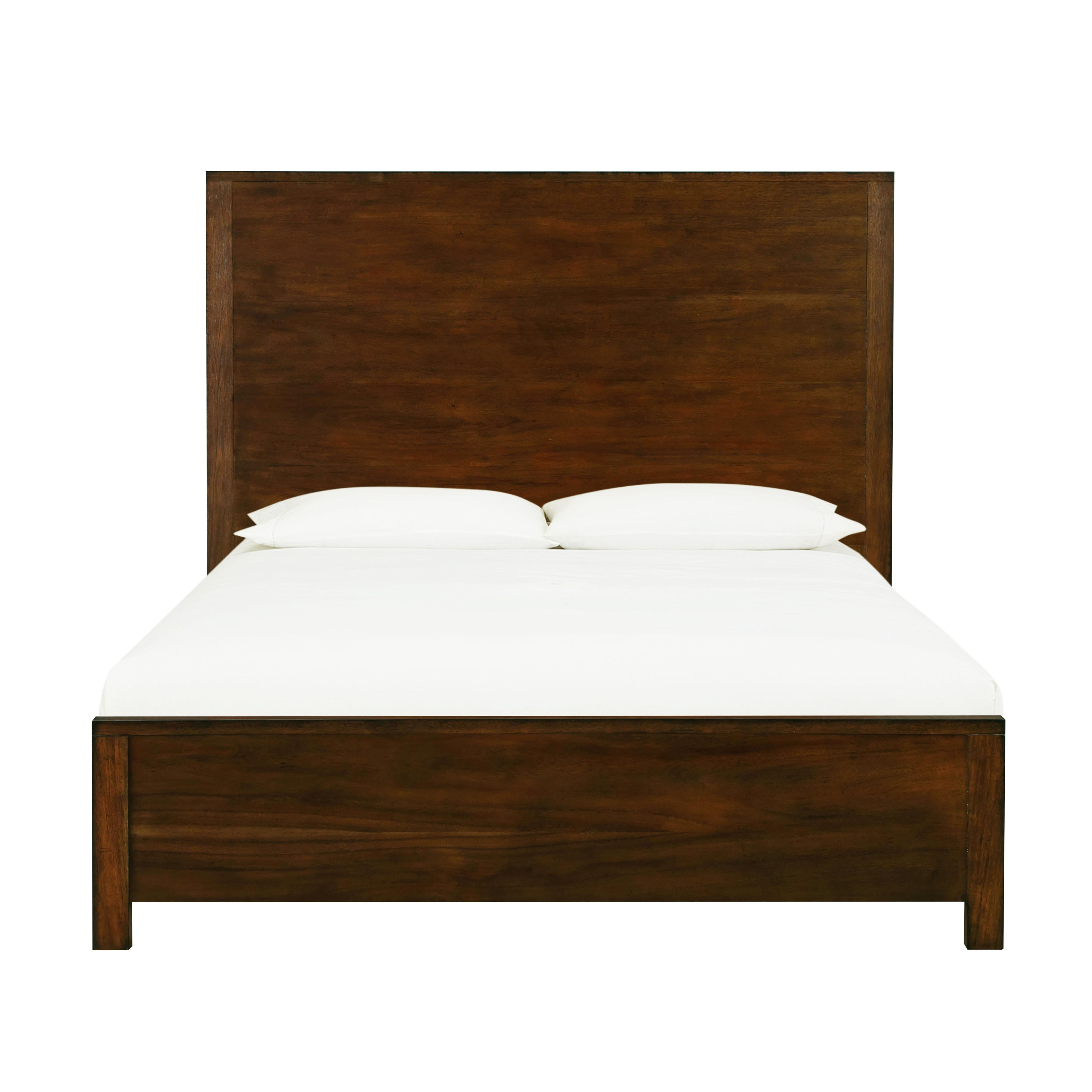 Zoey Vintage Umber Wooden King Bed - Image 1