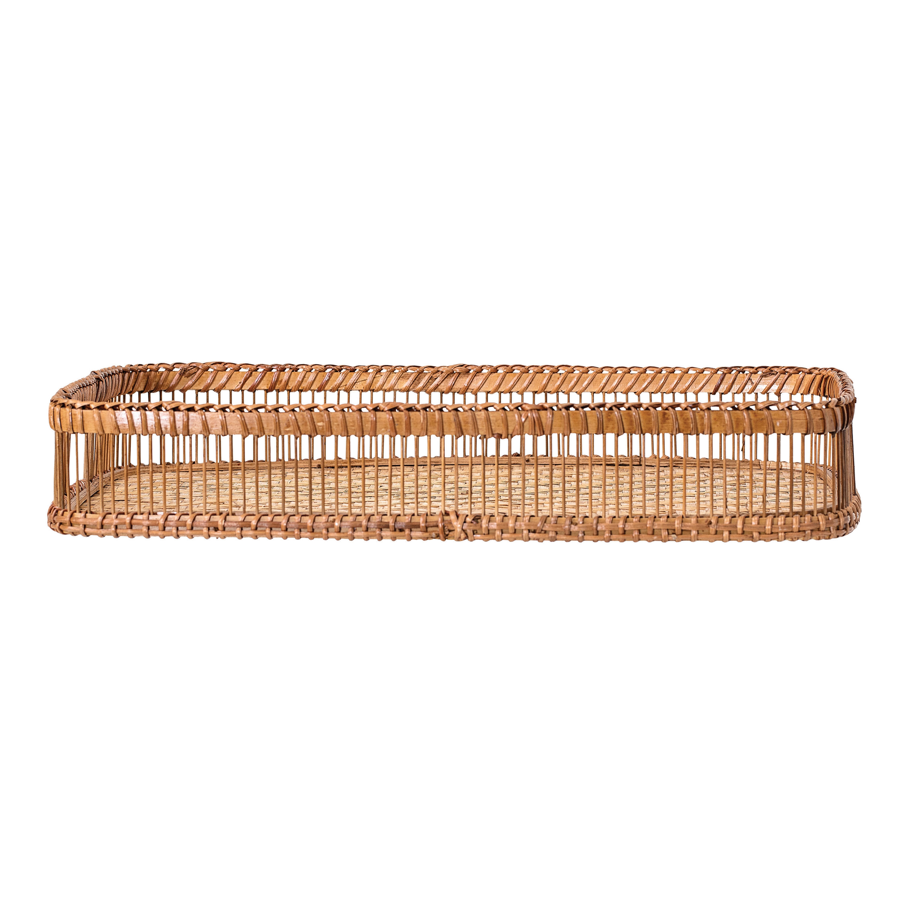 Beige Bamboo Tray with Handles - Image 0