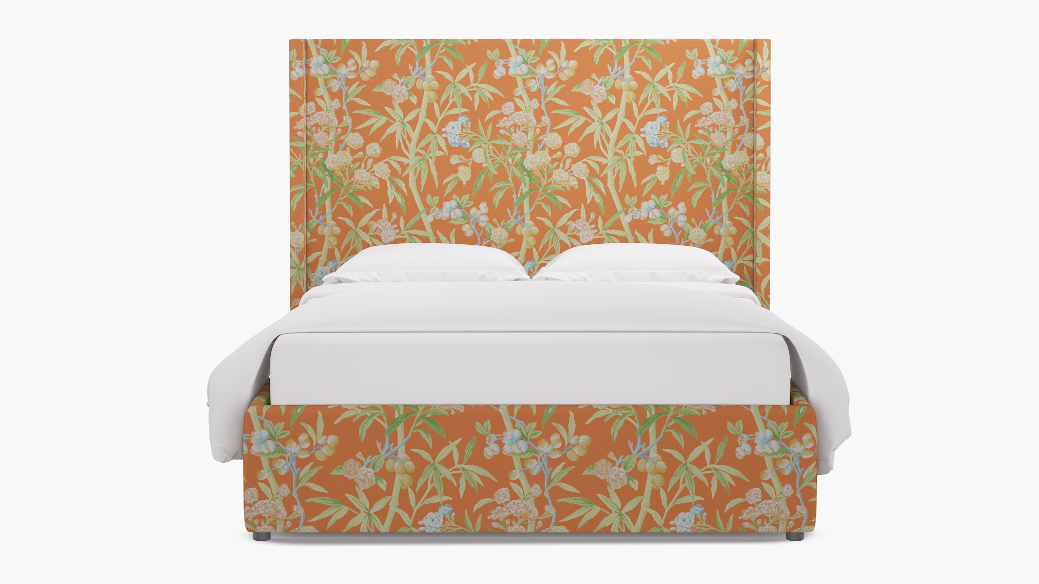 Modern Wingback Bed, Mandarin Lanai, Queen - Image 0