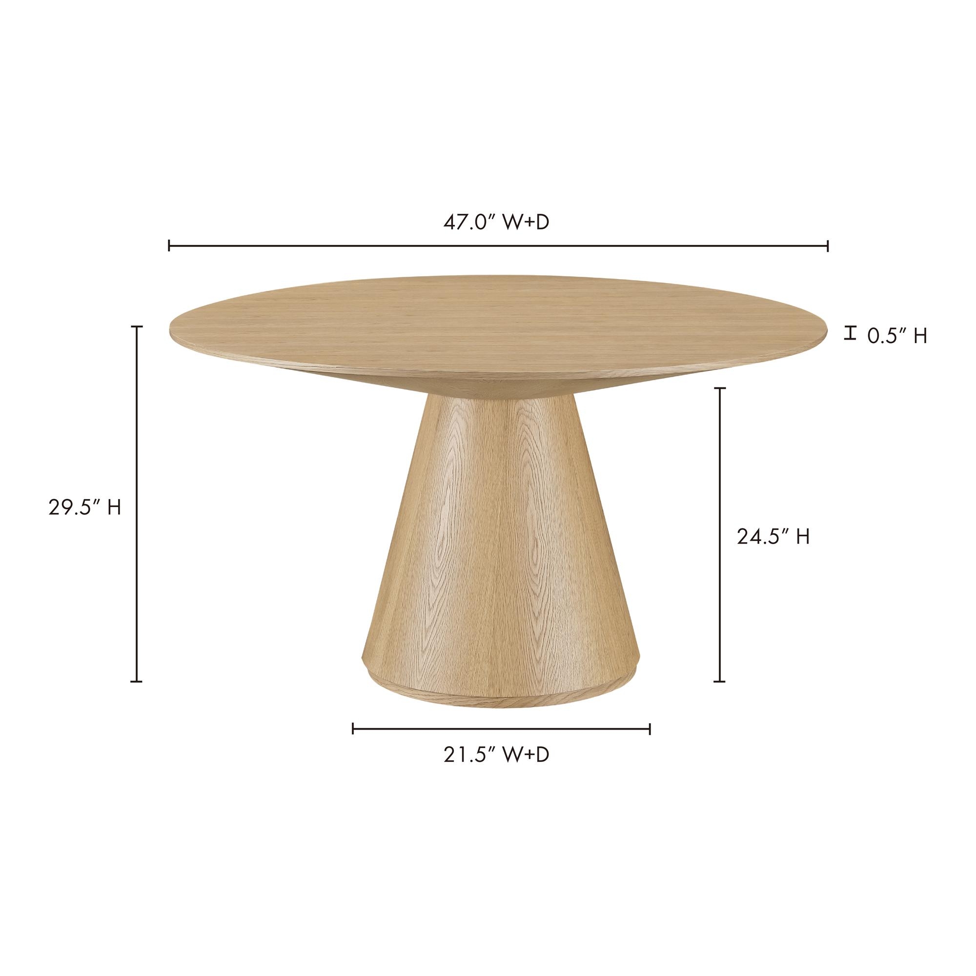 Otago Round Dining Table Natural Oak - Image 7