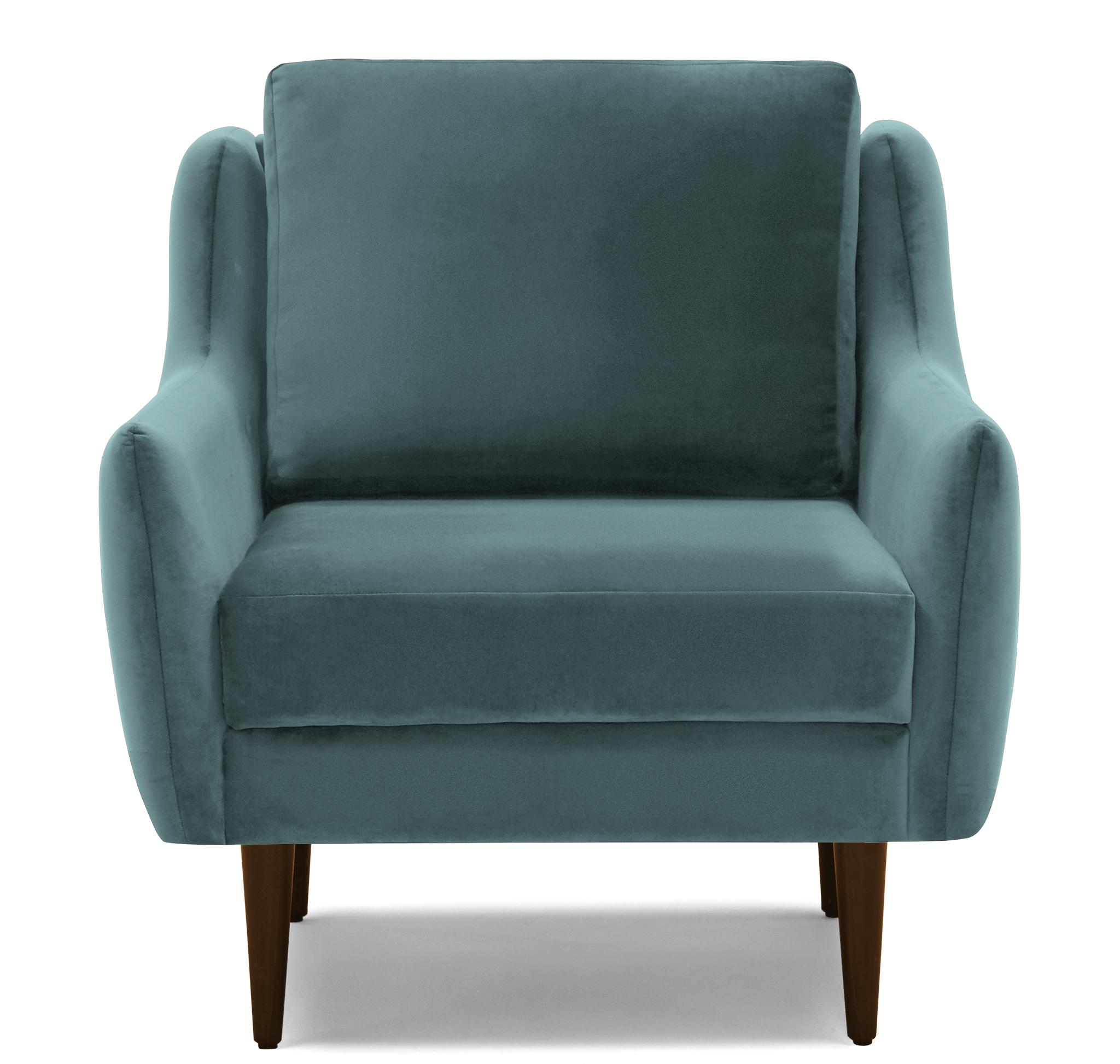 Blue Bell Mid Century Modern Chair - Dawson Slate - Mocha - Image 0