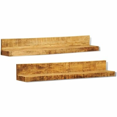 Givens 2 Piece Mango Solid Wood Floating Shelf - Image 0