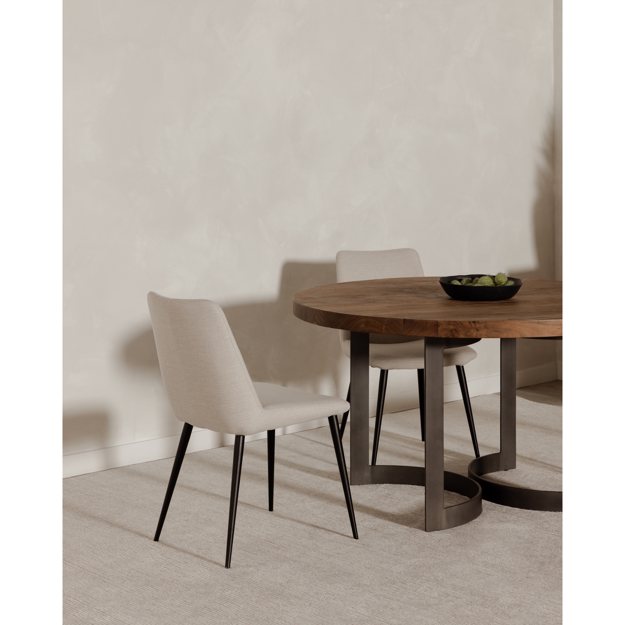 Bent Round Dining Table 54In Brown - Image 12