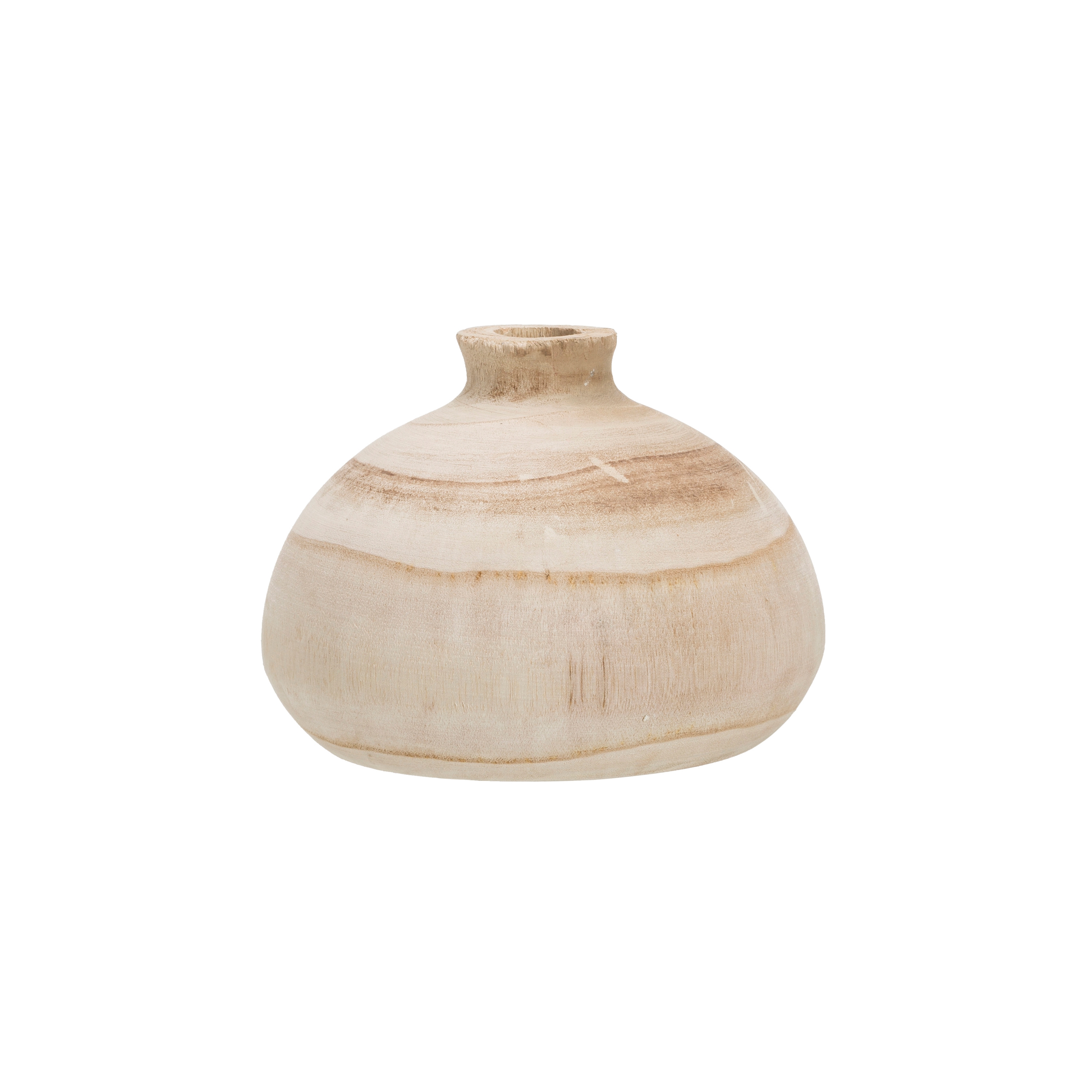 Small Paulownia Wood Vase (Each one will vary) - Image 0