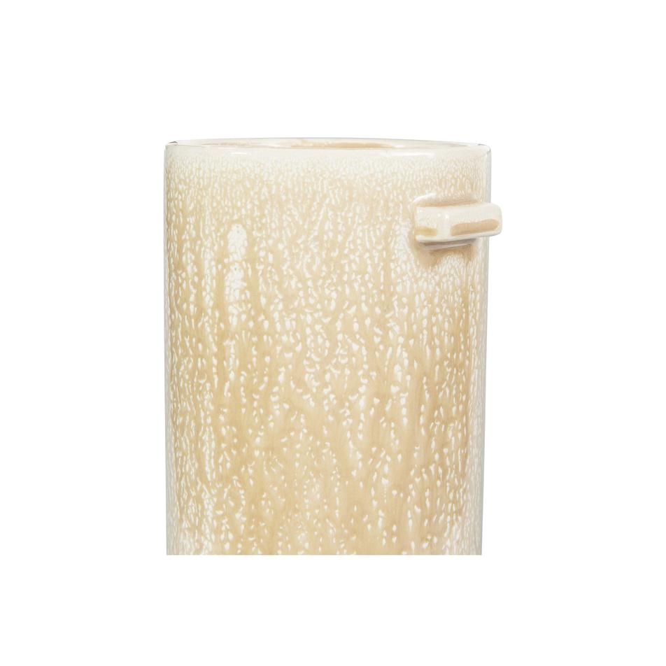 Stoneware Vase with Reactive Glaze, Cream - Image 1