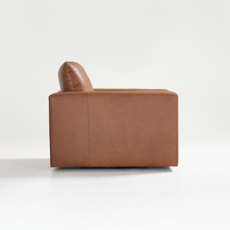 Gather Deep Leather Swivel Chair - Image 3