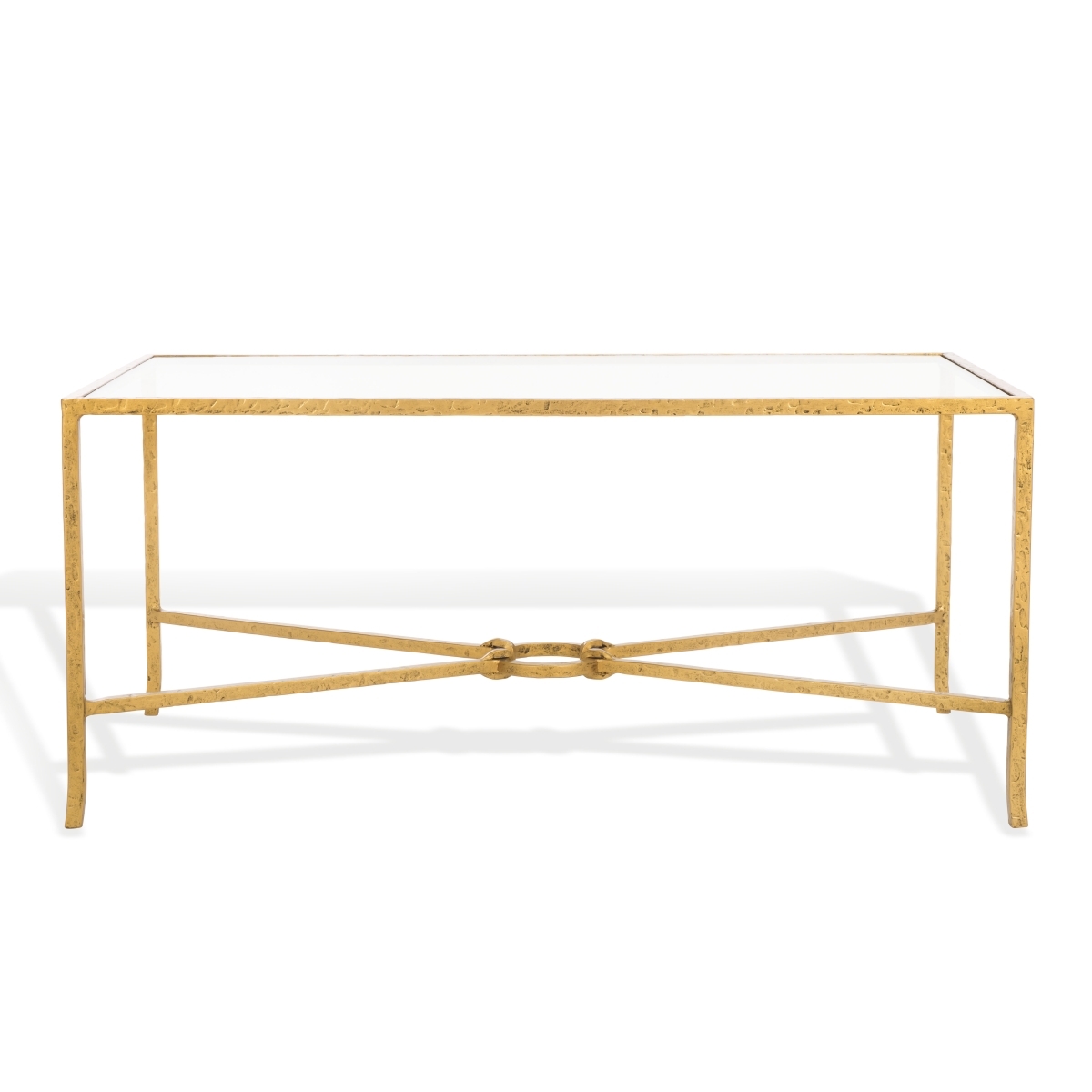 Tauri Metal Coffee Table - Brass/Clear - Image 0