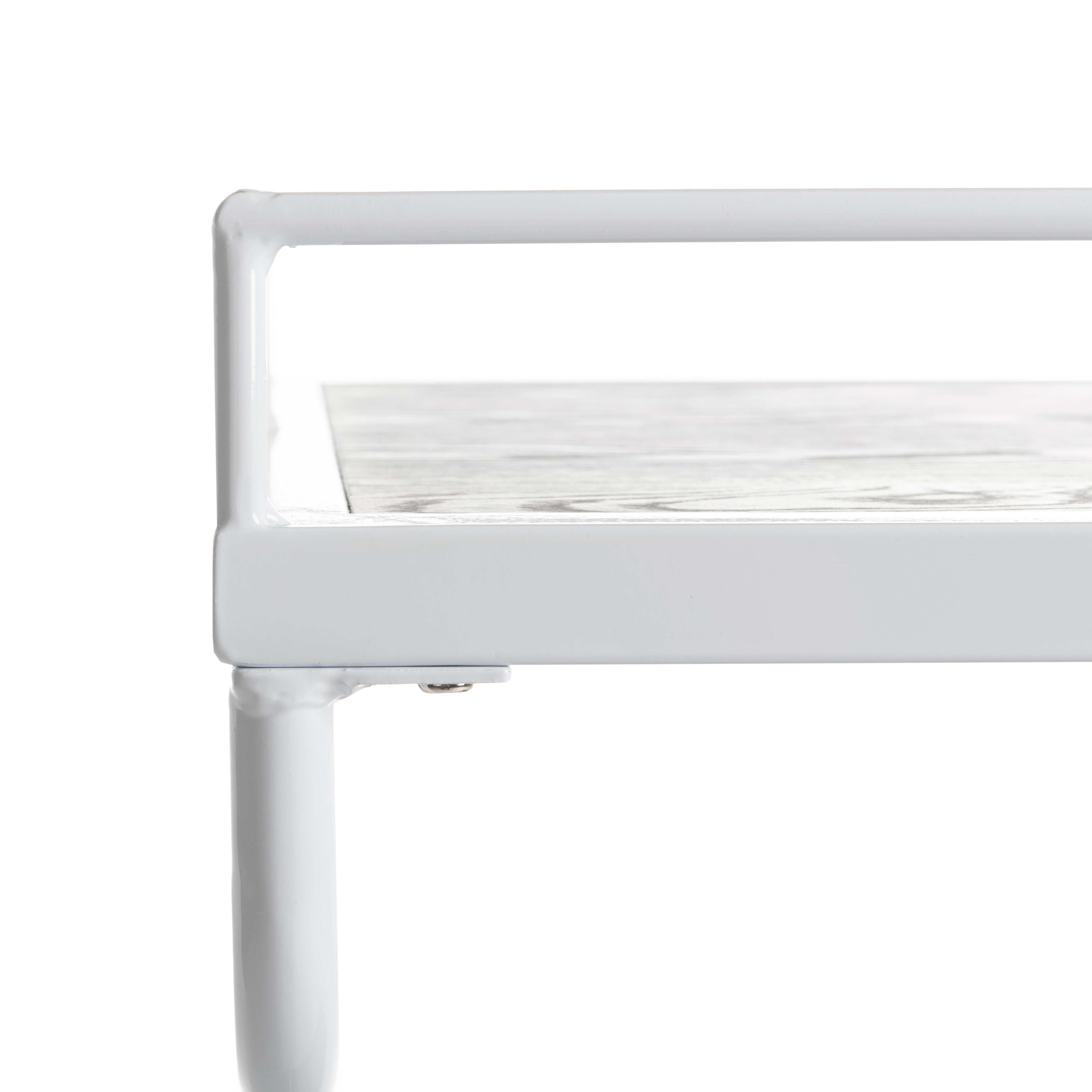 Dawson 2 Tier Rectangle Bar Cart - Rustic Oak/White - Safavieh - Image 3
