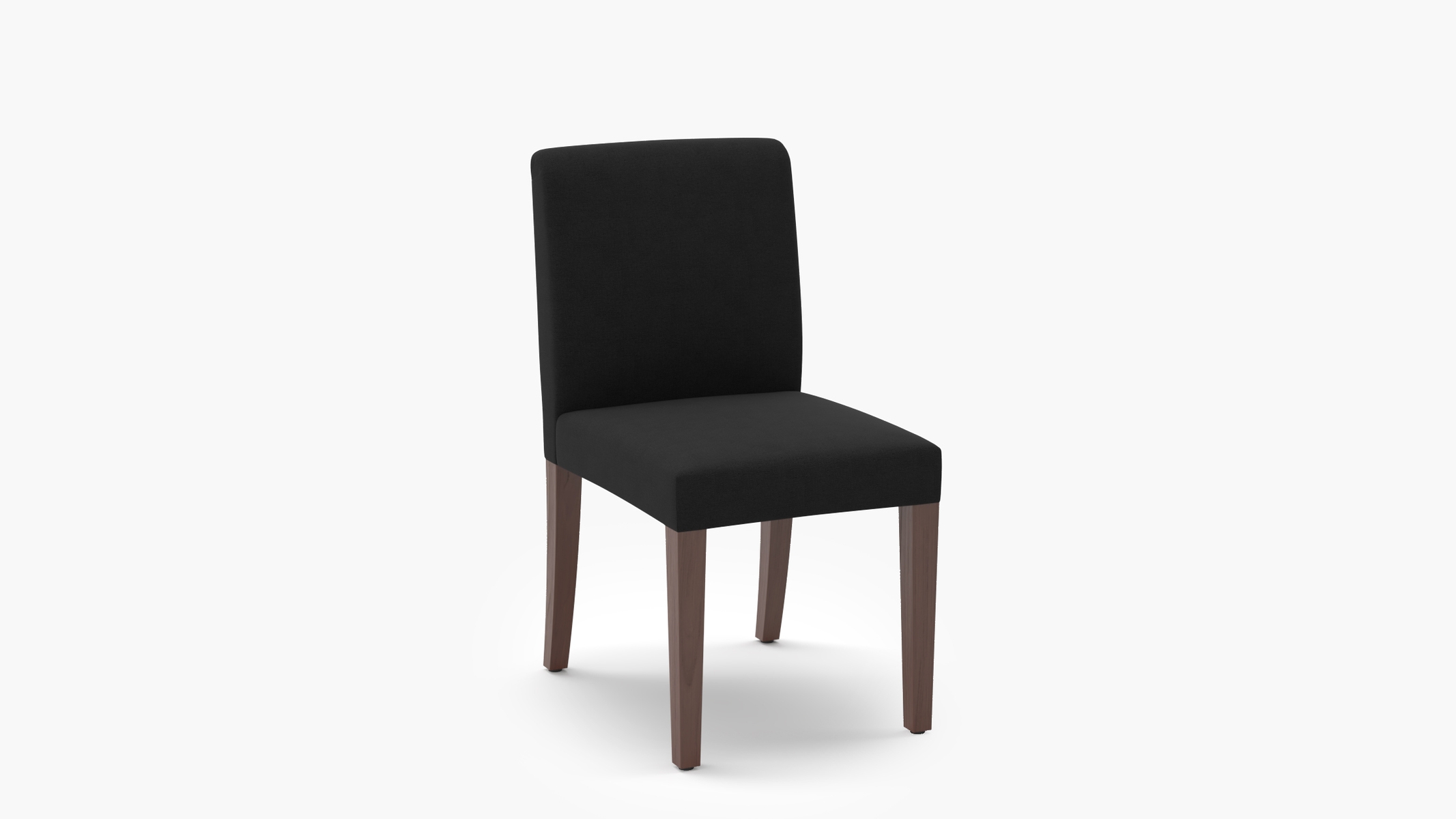 Signature Dining Chair, Raven Everyday Linen, Walnut Square Tapered Leg - Image 1