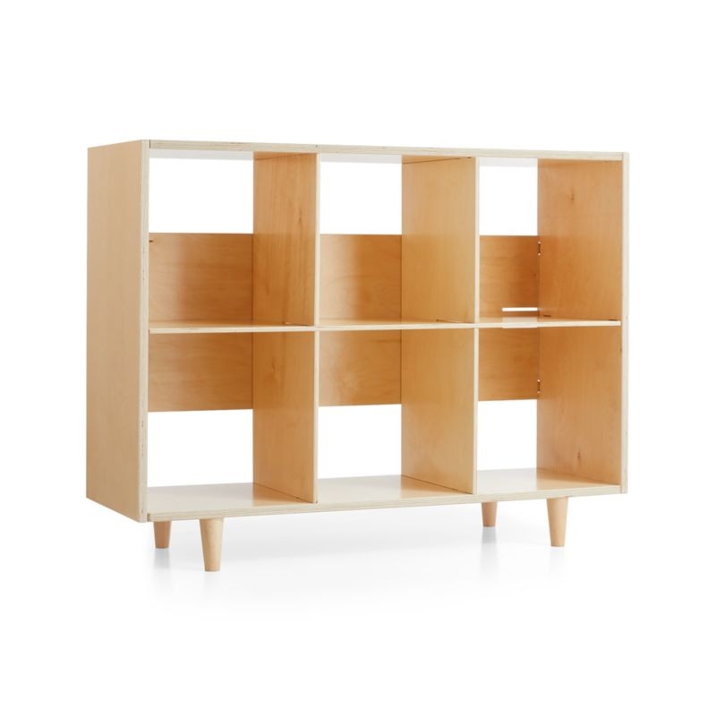 Sprout Natural 6 Cubby Birch Bookcase - Image 2