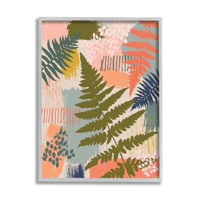 Organic Forest Ferns Paintbrush Stroke Pattern - Image 0