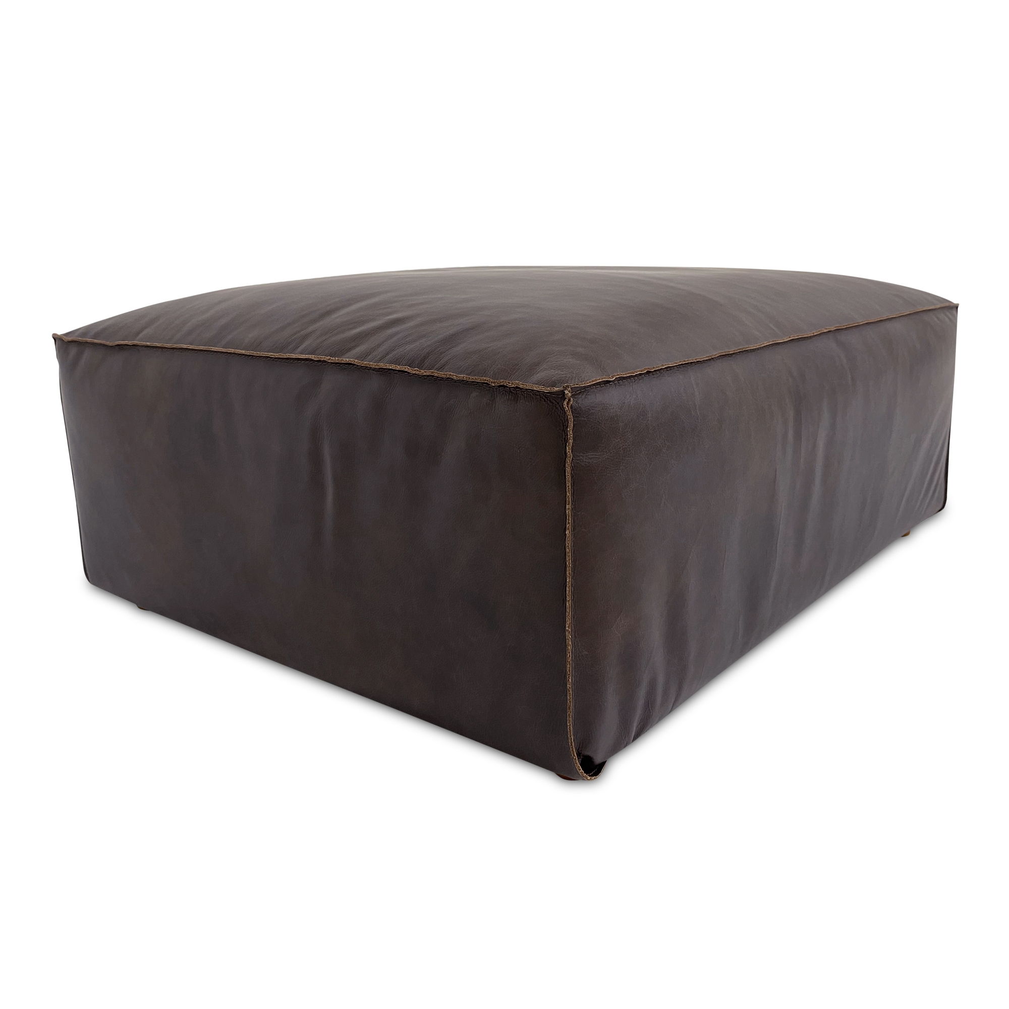 Form Ottoman Espresso Brown Leather - Image 1