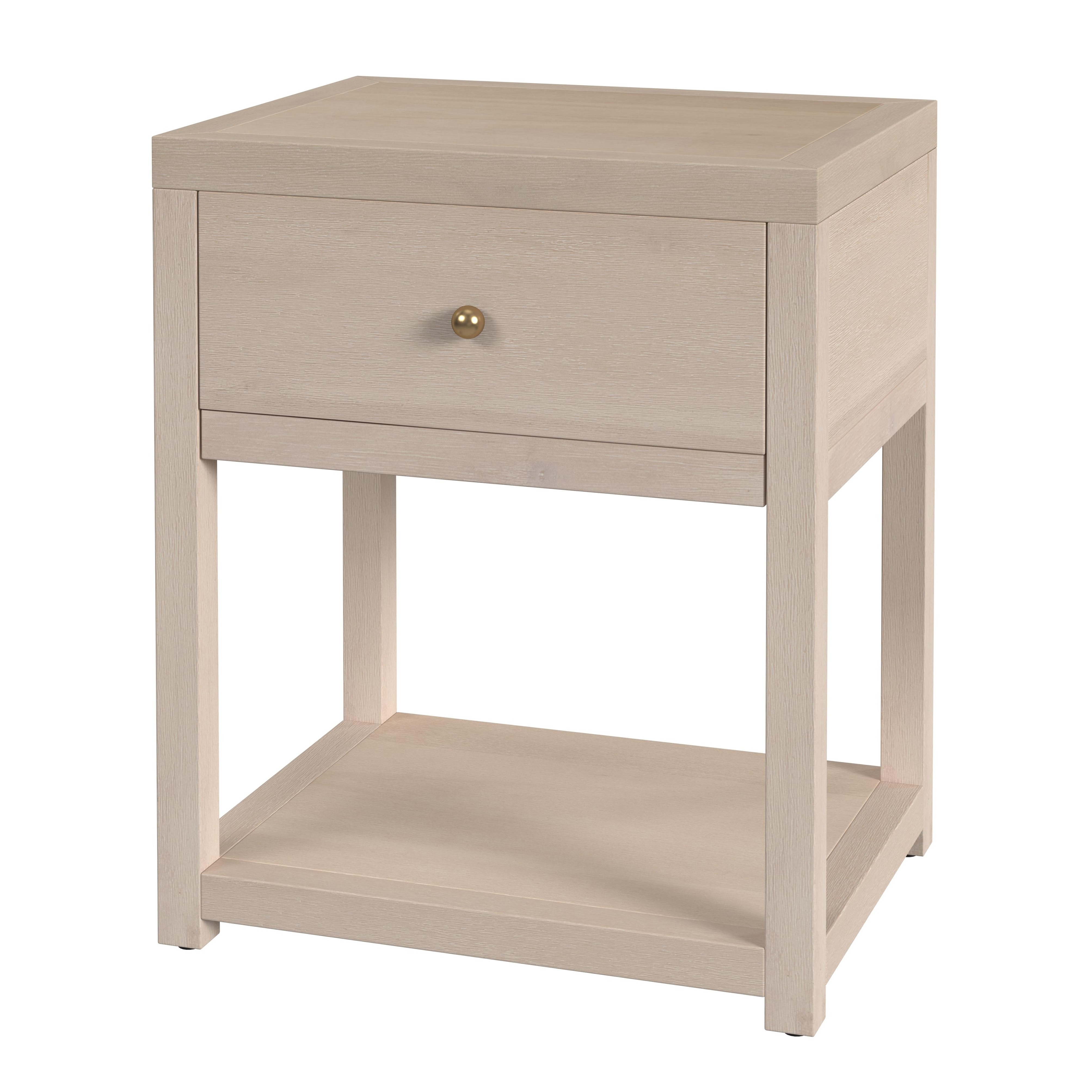Nora Antique Taupe Nightstand - Image 0