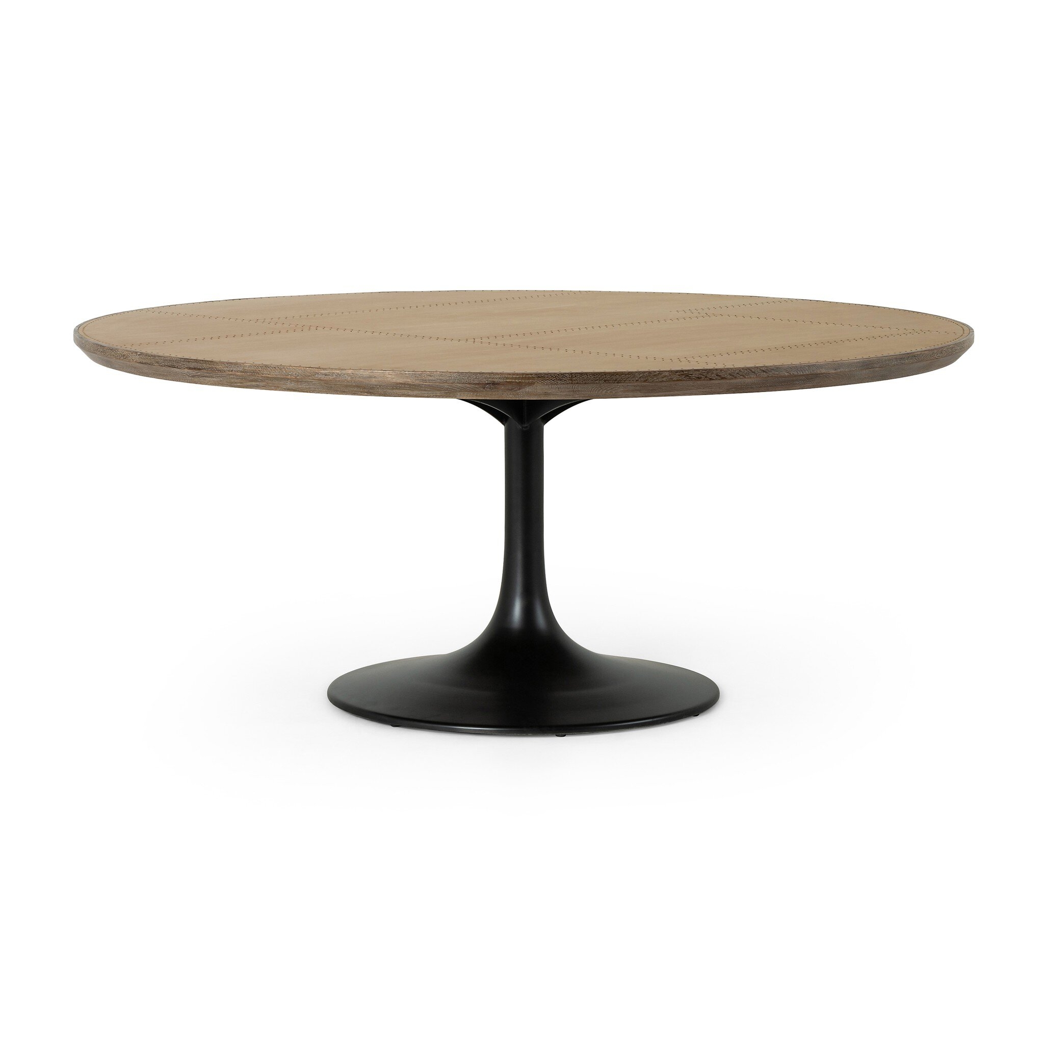 Powell Dining Table - Bright Brass Clad - Image 0