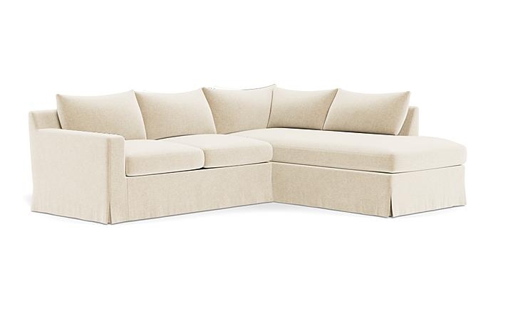 Sloan Slipcovered 3-Seat Right Bumper Sectional - Image 1