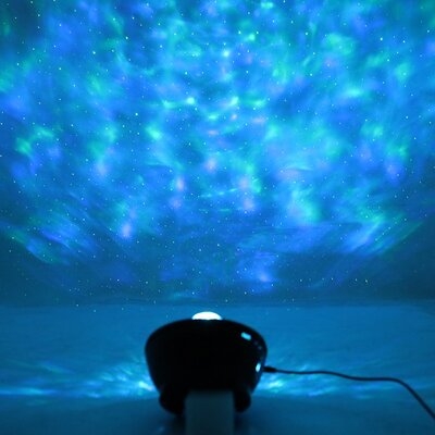 Led Starry-star Night Light Laser-projector 3d Ocean Wave Party Speaker Lamp - Image 0