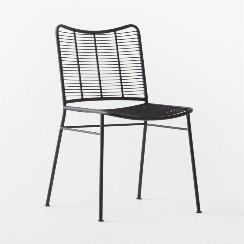 Sigma Black Metal Dining Chair - Image 2