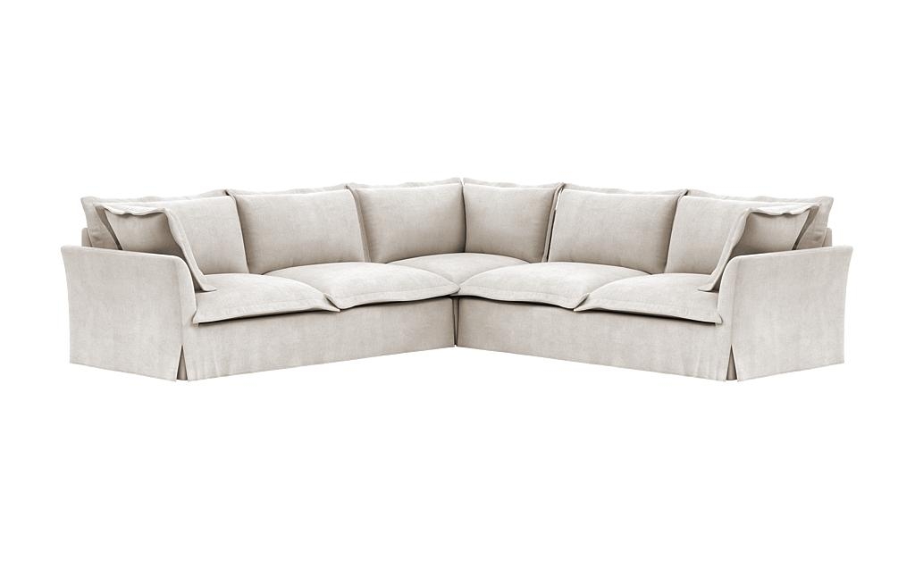 Skylar Slipcovered Corner 4-Seat Sectional Sofa - Image 1