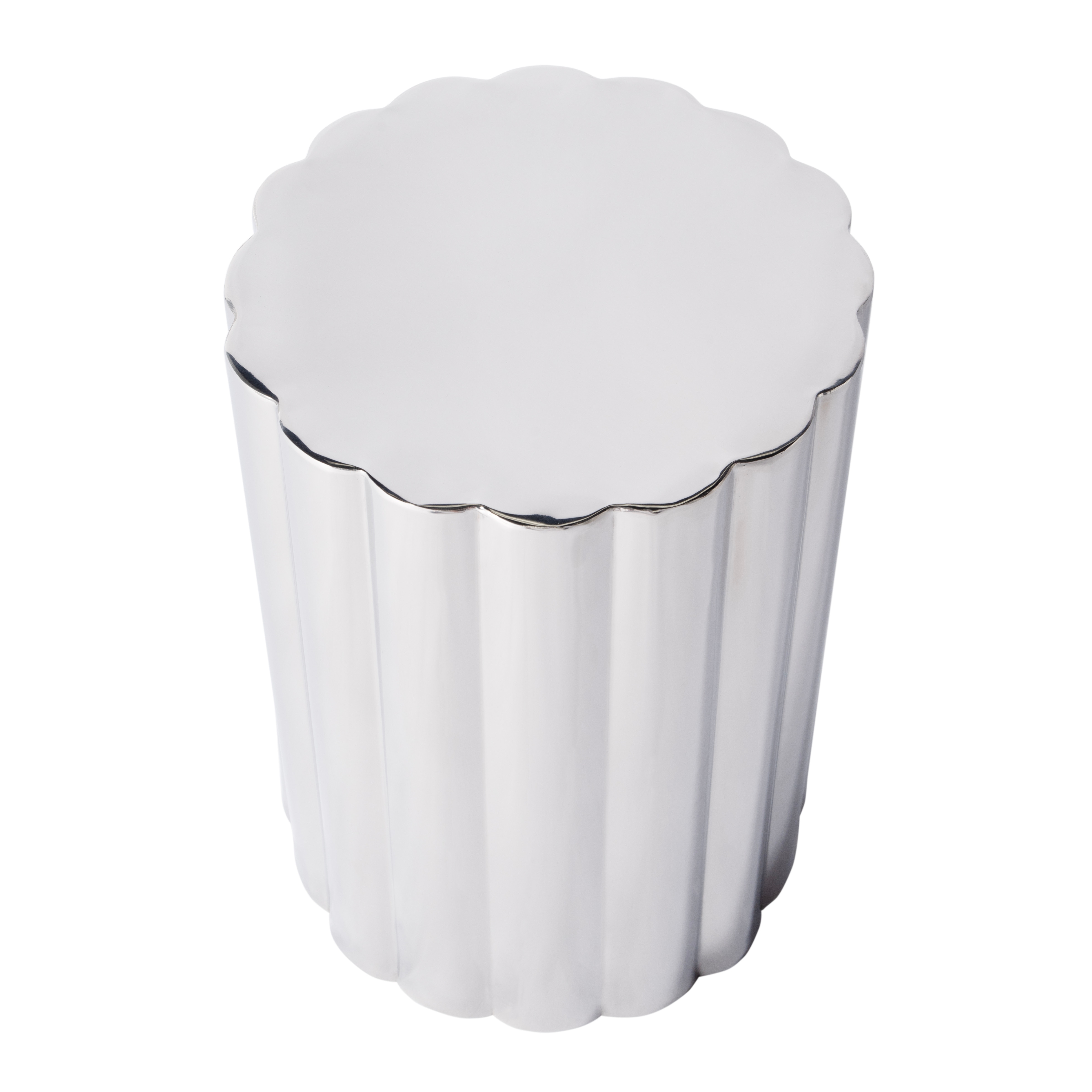 Norwich Polished Silver Side Table - Image 1