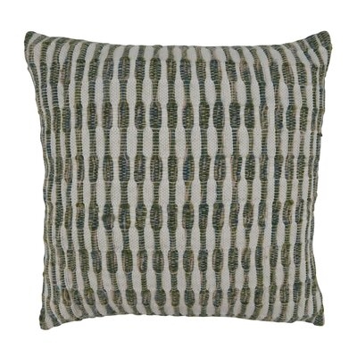 Throw Pillow With Woven Line Design Square - Image 0