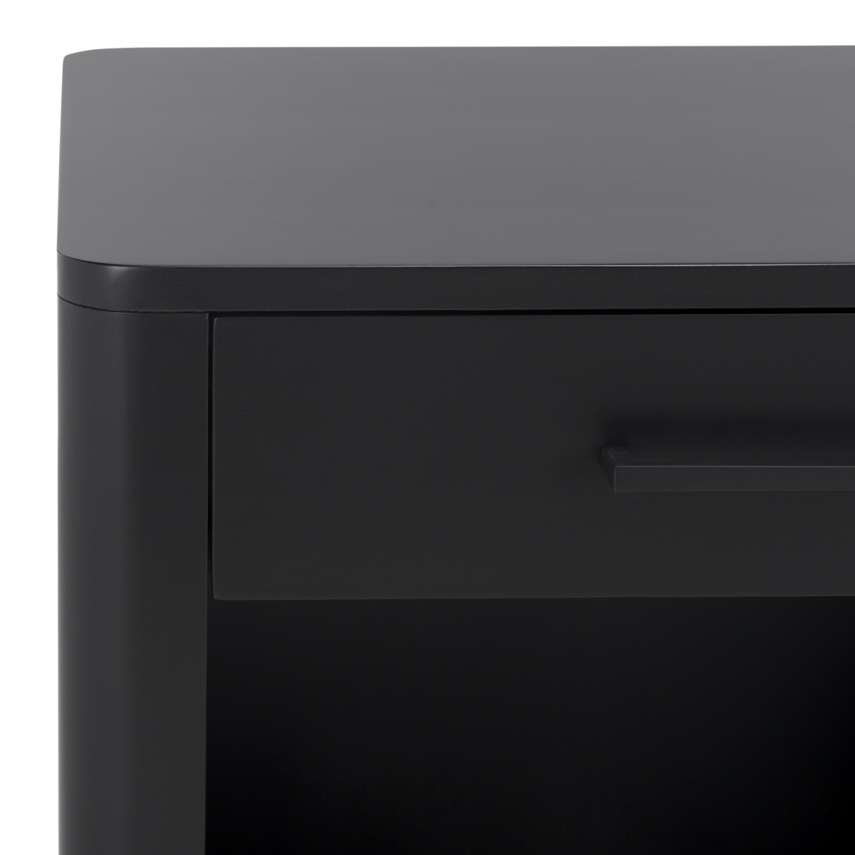 Abbiava 1 Dr Wood Nightstand - Black - Image 2