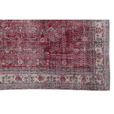 One-of-a-Kind Hand-Knotted 1960s Red 6'8" x 9'2" Area Rug - Image 0