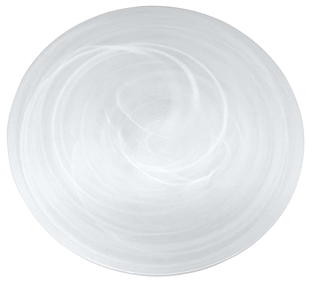 Alabaster Glass Charger Plates, Set of 4 - White - Image 0
